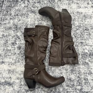 Rialto Crystal Women's Boot Riding Boots Equestrian Size 8 Brown‎ High